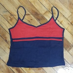 Red/Blue cotton tank top